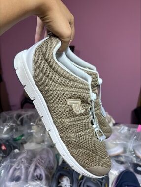 Propet Beige Mesh Lightweight Casual Sneakers